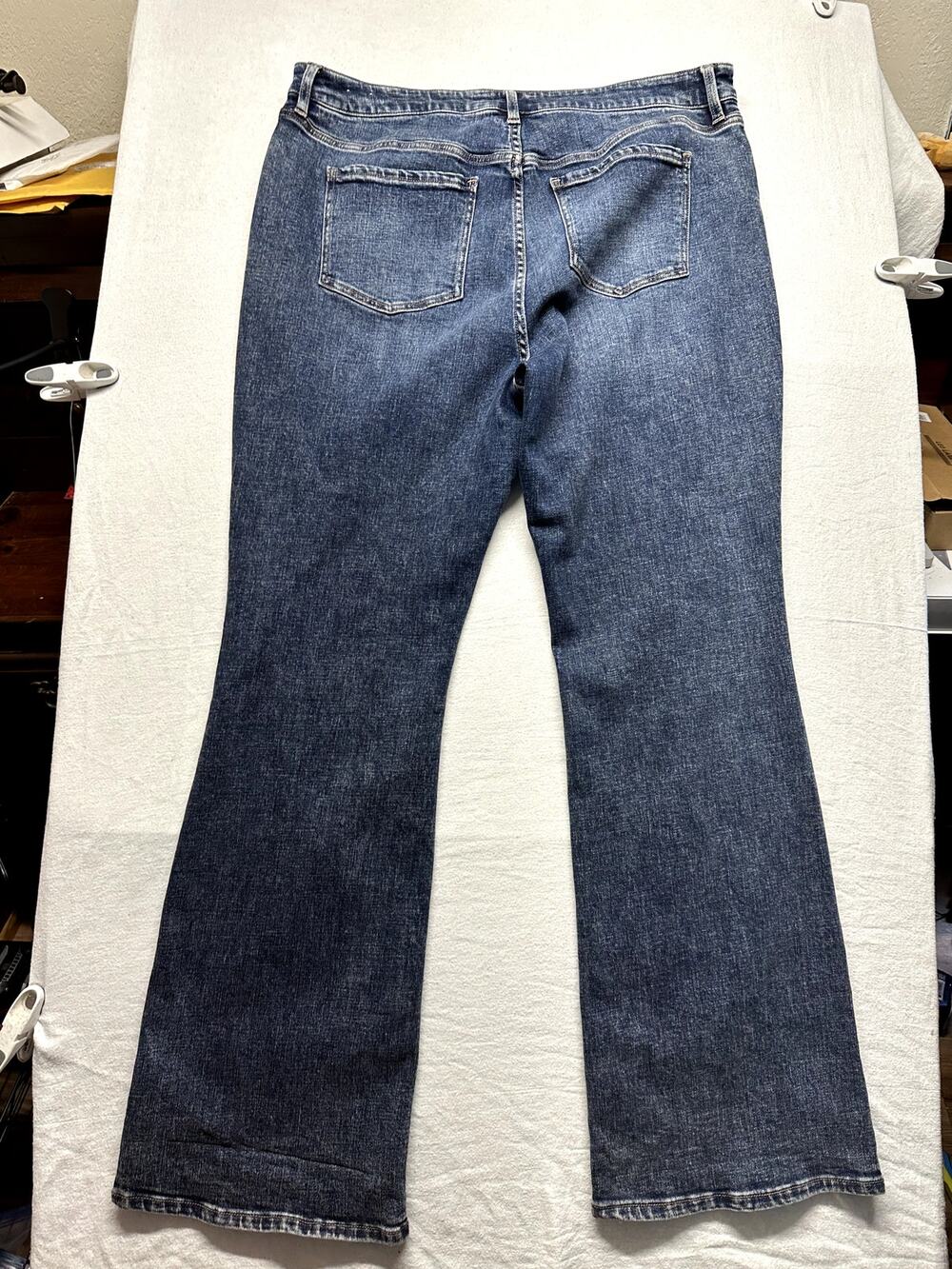 Shyanne Western Embroidered Bootcut Jeans Size 36 Dark Wash Contrast Stitch